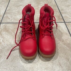 Fila Kids Red Boots - Size 2.5 (Boys)